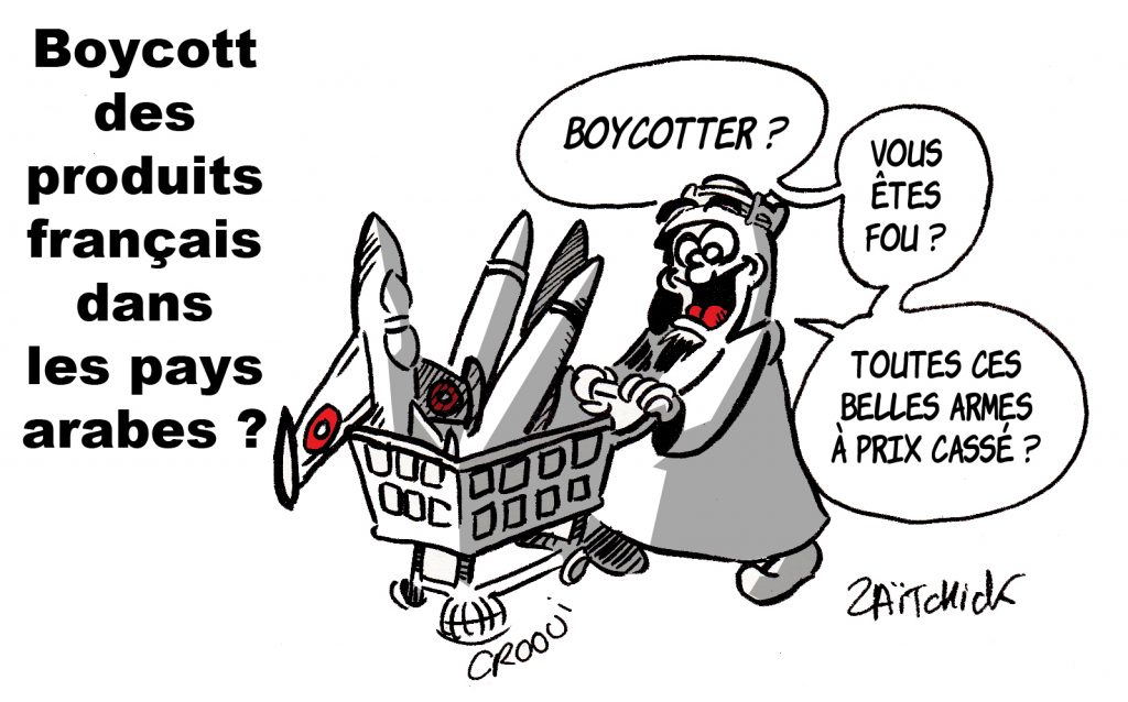 dessin presse humour boycott pays arabes image drôle ventes d’armes