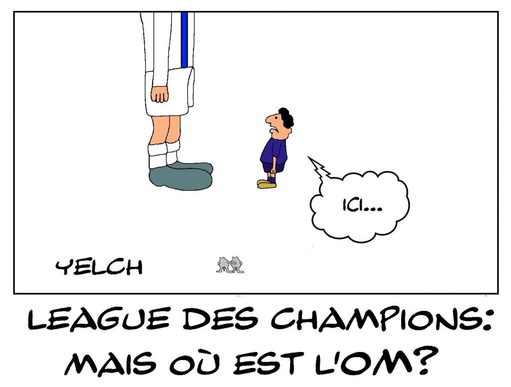 dessins humour football Olympique Marseille image drôle Champions League