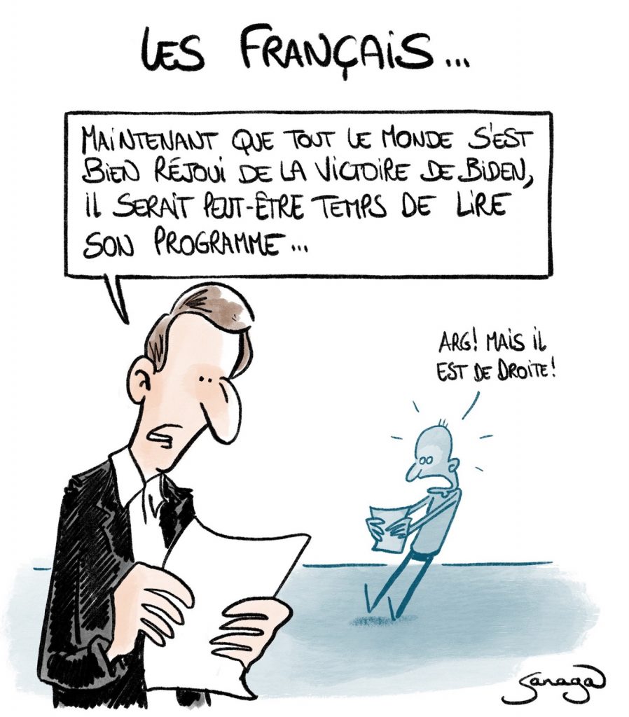 dessin presse humour victoire Joe Biden image drôle élections États-Unis