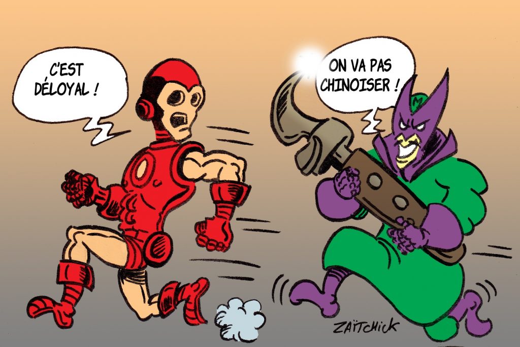 dessin presse humour super-héros Marvel Iron Man image drôle super-vilain Mandarin