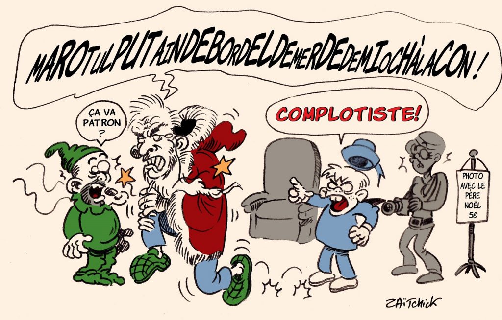 dessin presse humour Père Noël image drôle complotisme