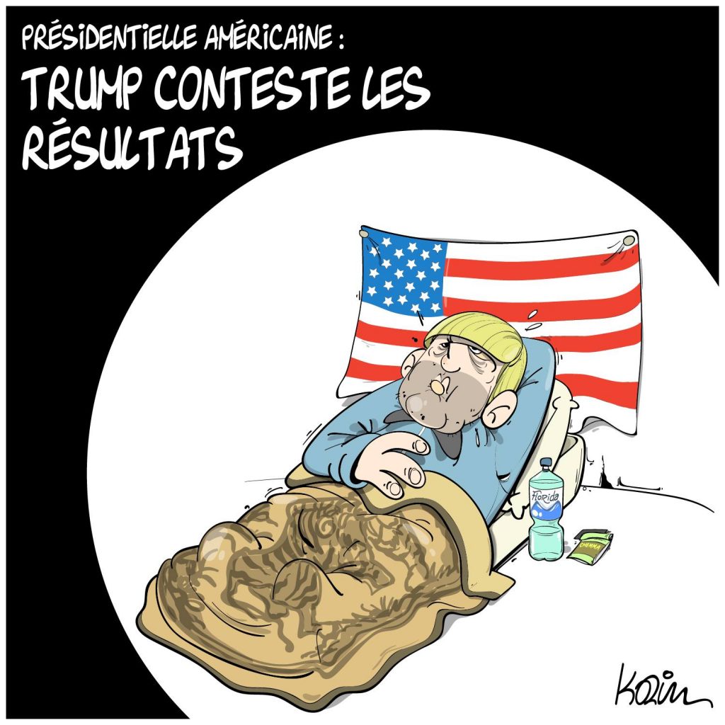 dessin presse humour États-Unis Donald Trump image drôle élections contestation résultats