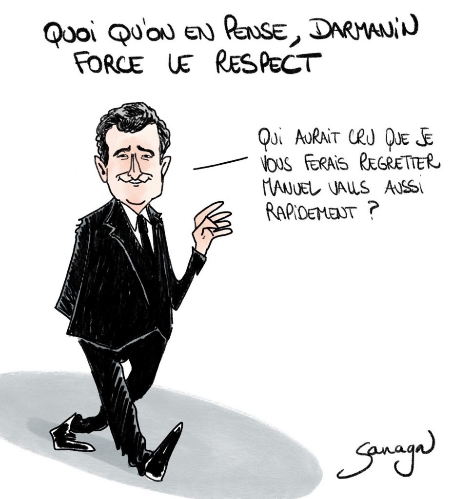 dessin presse humour Gérald Darmanin violences policières image drôle Manuel Valls