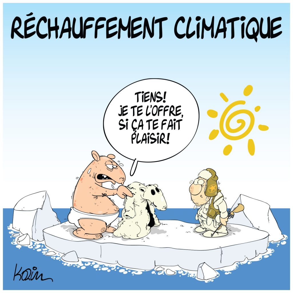 dessin presse humour réchauffement climatique image drôle ours polaire