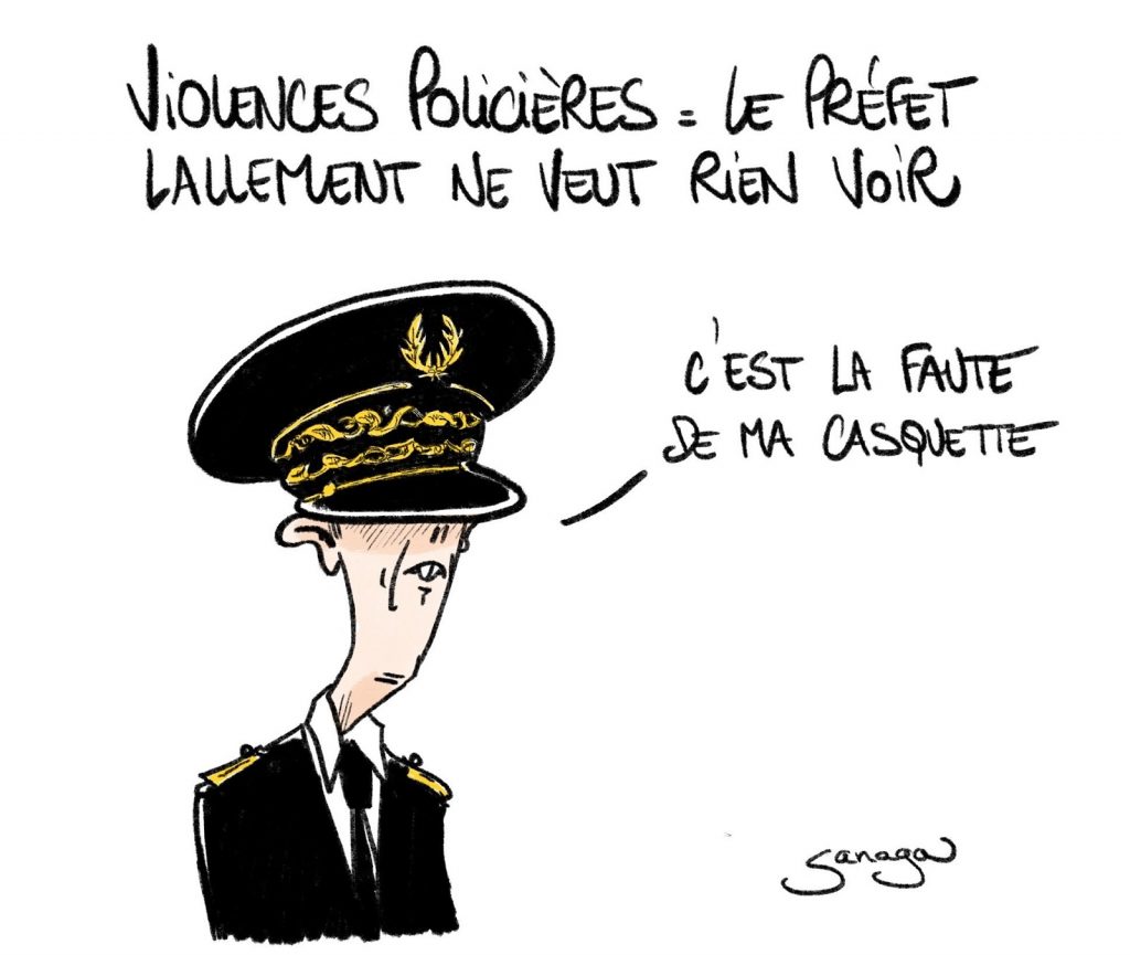 dessin presse humour Didier Lallement image drôle violences policières