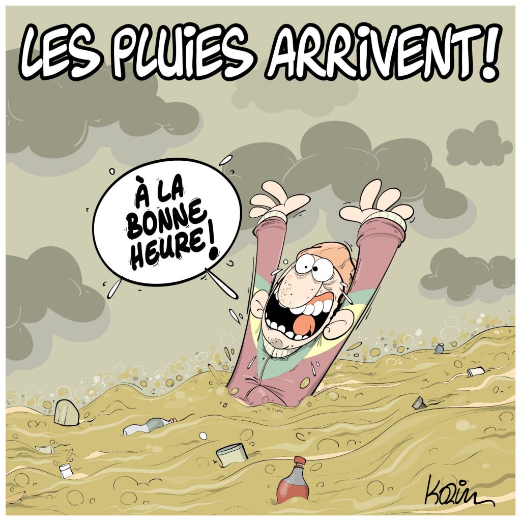 dessin presse humour Algérie météo image drôle pluies inondations