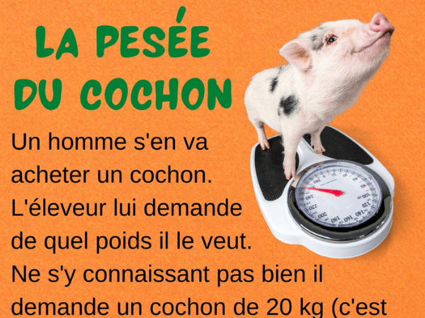 humour, blague sur les cocus, blague sur les éleveurs, blague sur les cochons, blague sur les pesées, blague sur les facteurs, blague sur les porcelets