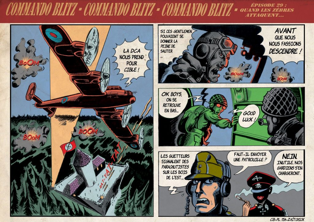 Commando Blitz BD bande dessinée nazi guerre mondiale robots science-fiction parodie