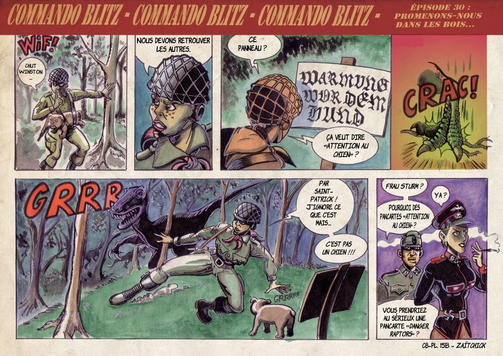 Commando Blitz BD bande dessinée nazi guerre mondiale robots science-fiction parodie