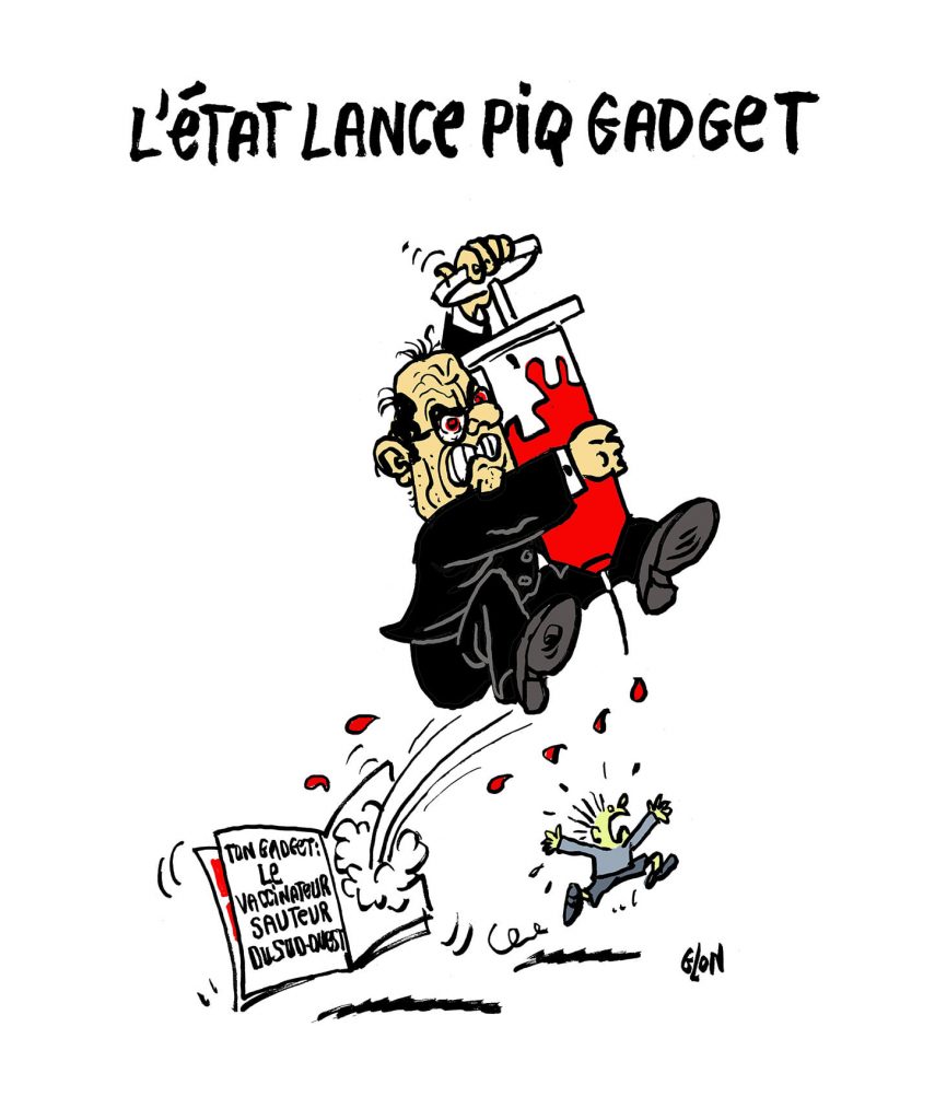 dessin presse humour coronavirus Jean Castex image drôle vaccination anti-covid Pif Gadget