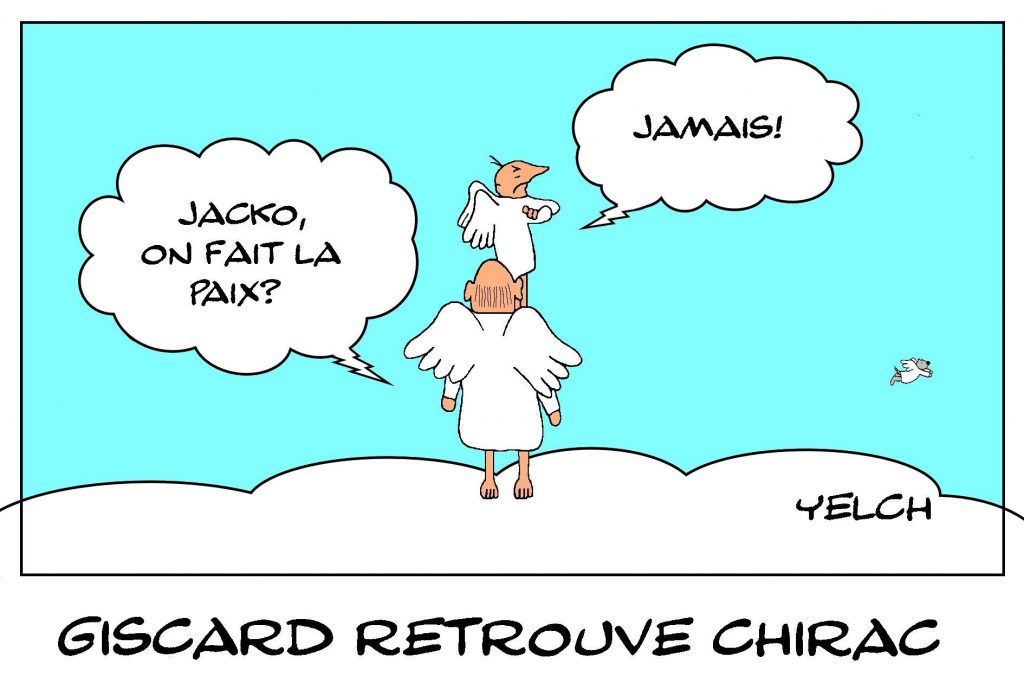 dessins humour mort Valéry Giscard d'Estaing drôle Jacques Chirac
