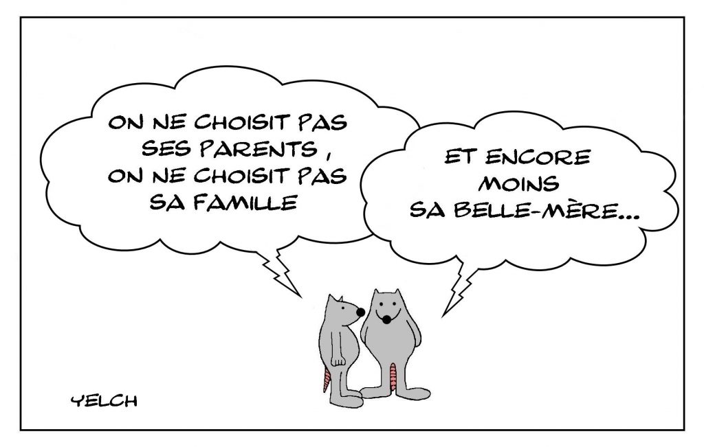 dessins humour choix parents image drôle famille belle-mère