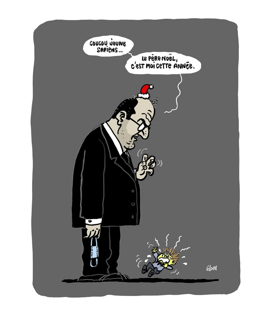 dessin presse humour coronavirus confinement image drôle Père Noël Jean Castex