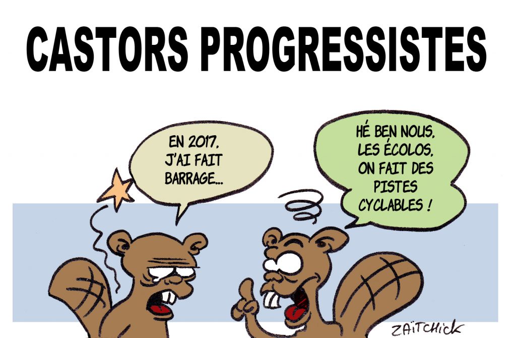 dessin presse humour progressisme image drôle écologie pistes cyclables