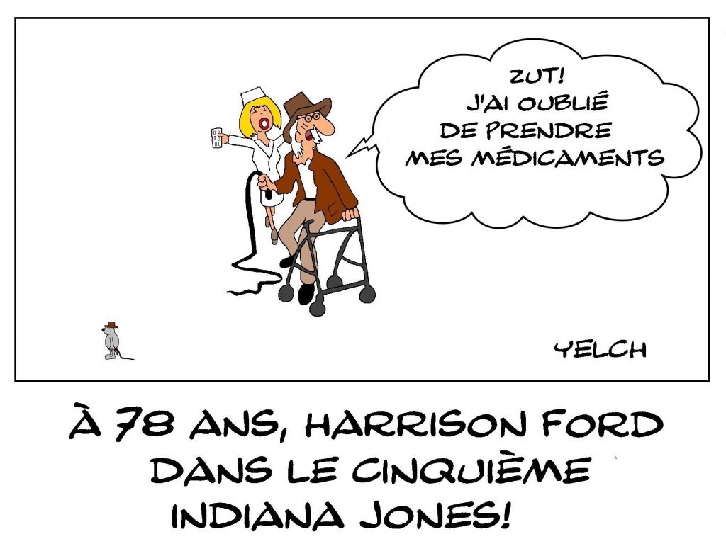 dessins humour Harrison Ford image drôle Indiana Jones 5