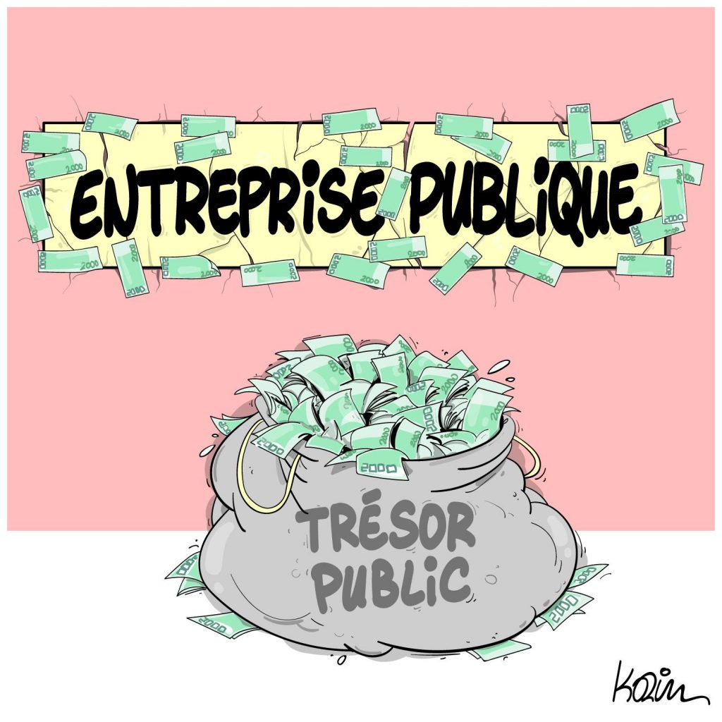 dessin presse humour Trésor Public argent public image drôle entreprise publique