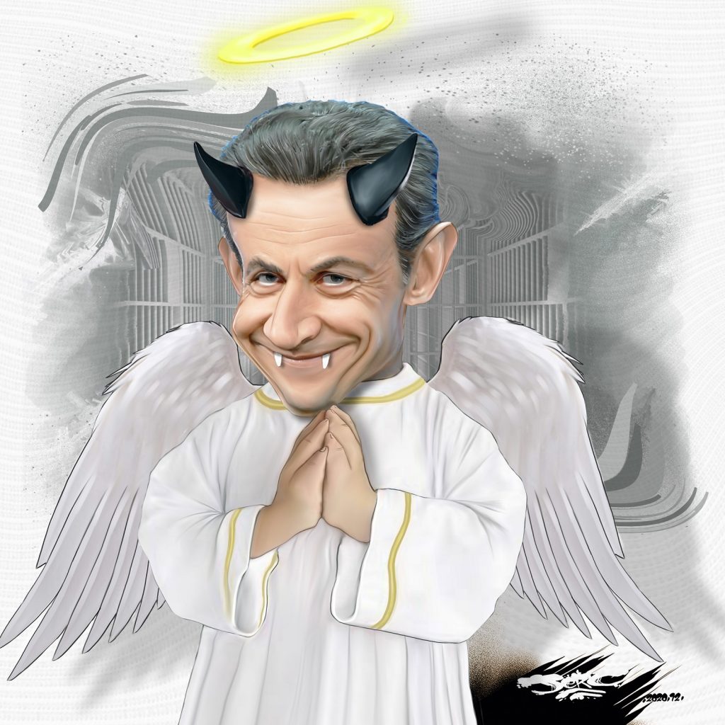 dessin presse humour Nicolas Sarkozy image drôle affaire Sarkozy procès
