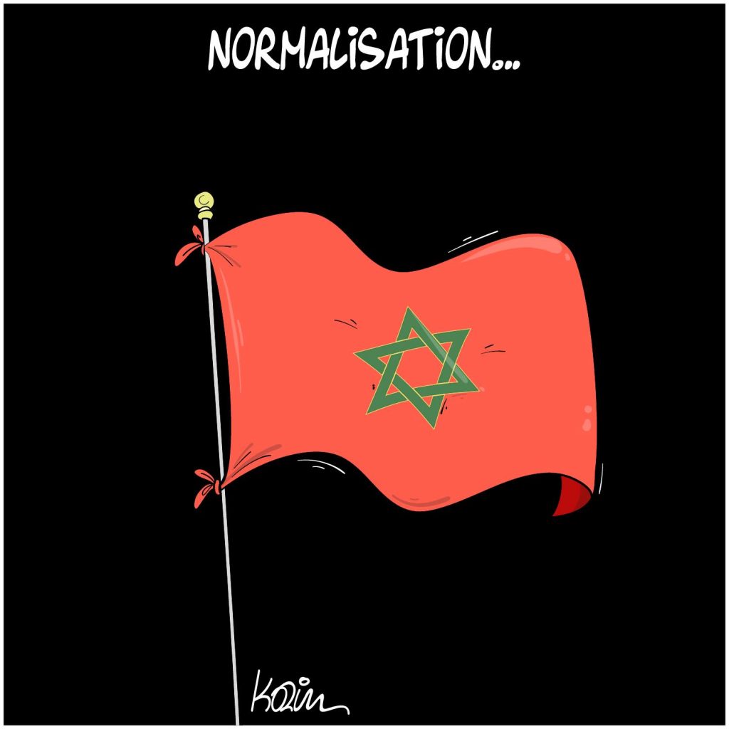 dessin presse humour normalisation relations image drôle Israël Maroc