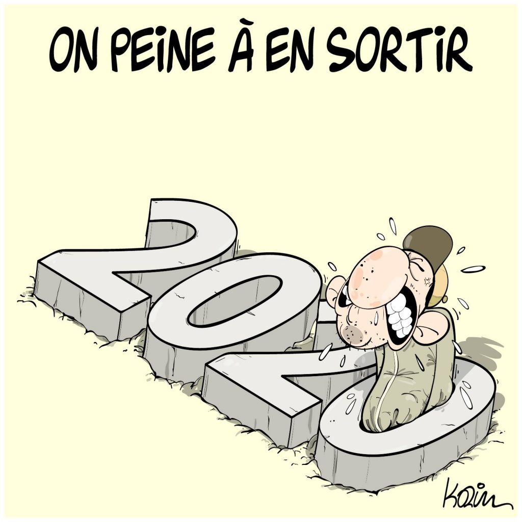 dessin presse humour année 2020 image drôle coronavirus épidémie