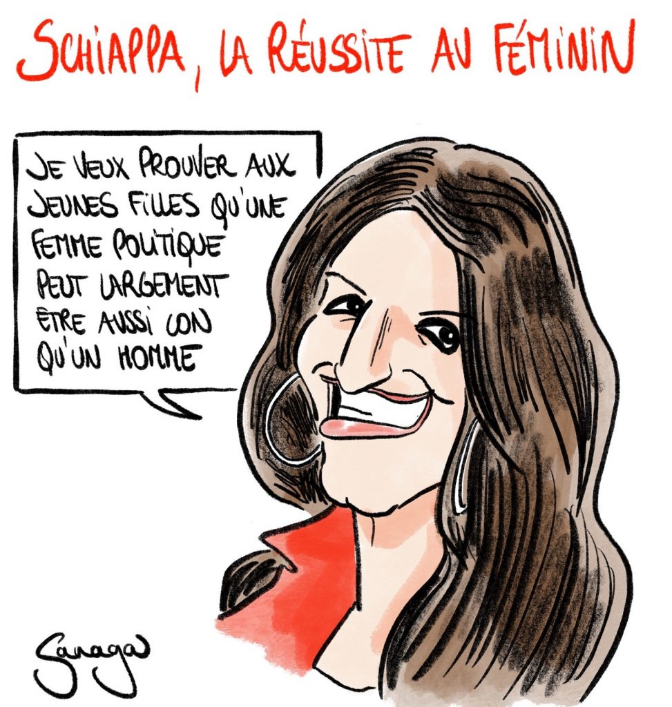 dessin presse humour femme politique image drôle Marlène Schiappa connerie