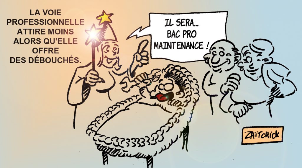 dessin presse humour enseignement professionnel image drôle Bac Pro maintenance