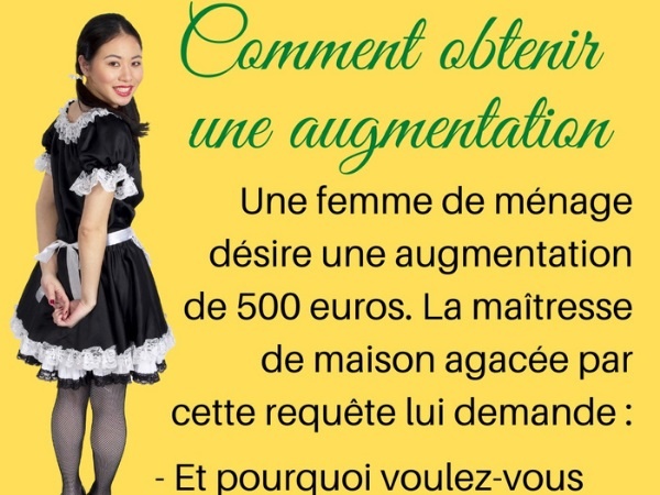 humour, blague sur les femmes de ménage, blague sur les jardiniers, blague sur l'adultère, blague sur les augmentations, blague sur les performances sexuelles, blague sur les chantages