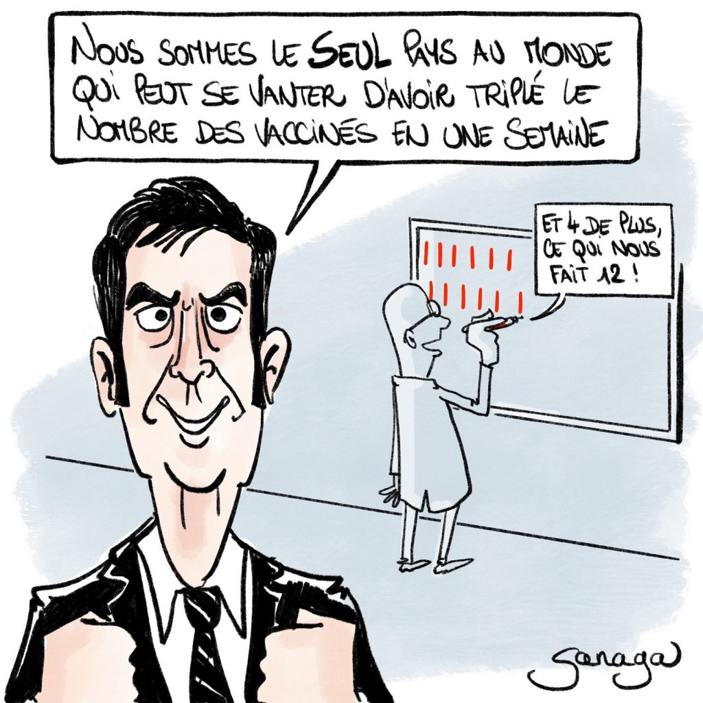 dessin presse humour coronavirus covid-19 image drôle Olivier Véran vaccination