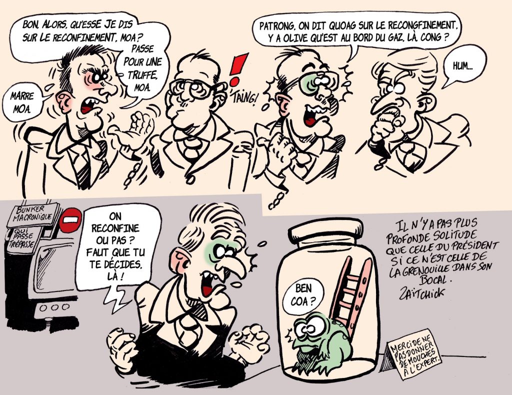 dessin presse humour coronavirus covid19 image drôle Emmanuel Macron confinement