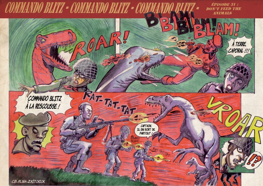 Commando Blitz BD bande dessinée nazi guerre mondiale robots science-fiction parodie