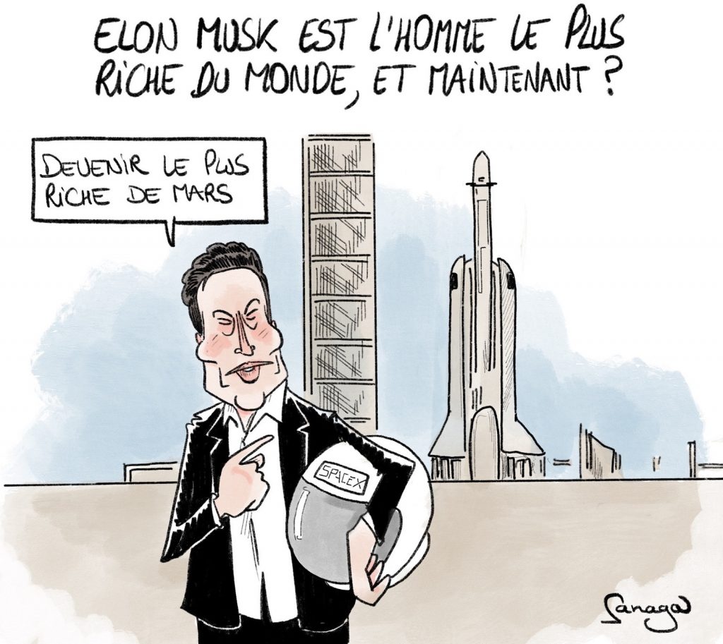 dessin presse humour Elon Musk image drôle SpaceX