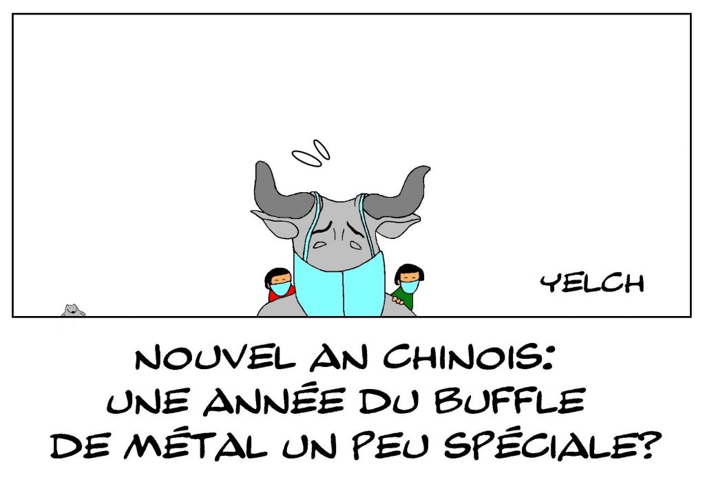 dessins humour nouvel an chinois image drôle année buffle métal