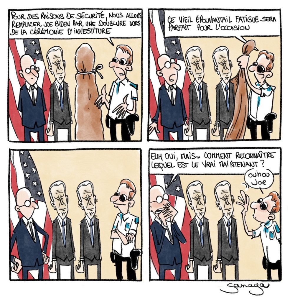 dessin presse humour États-Unis Amérique image drôle investiture Joe Biden