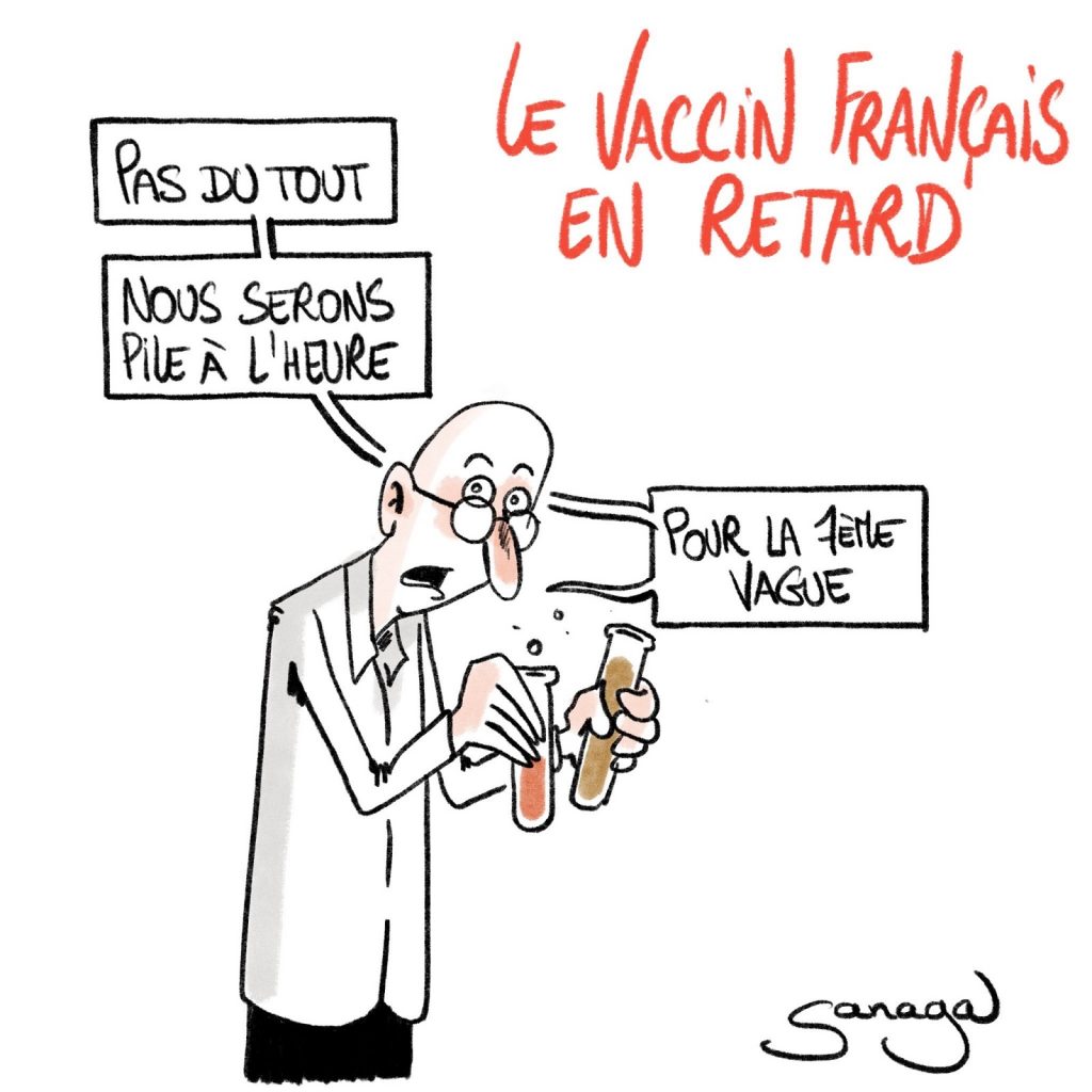 dessin presse humour coronavirus vaccin image drôle retard français