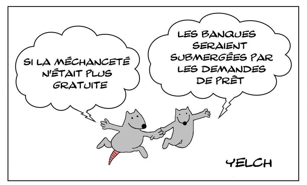 dessins humour méchanceté gratuite image drôle banques prêts