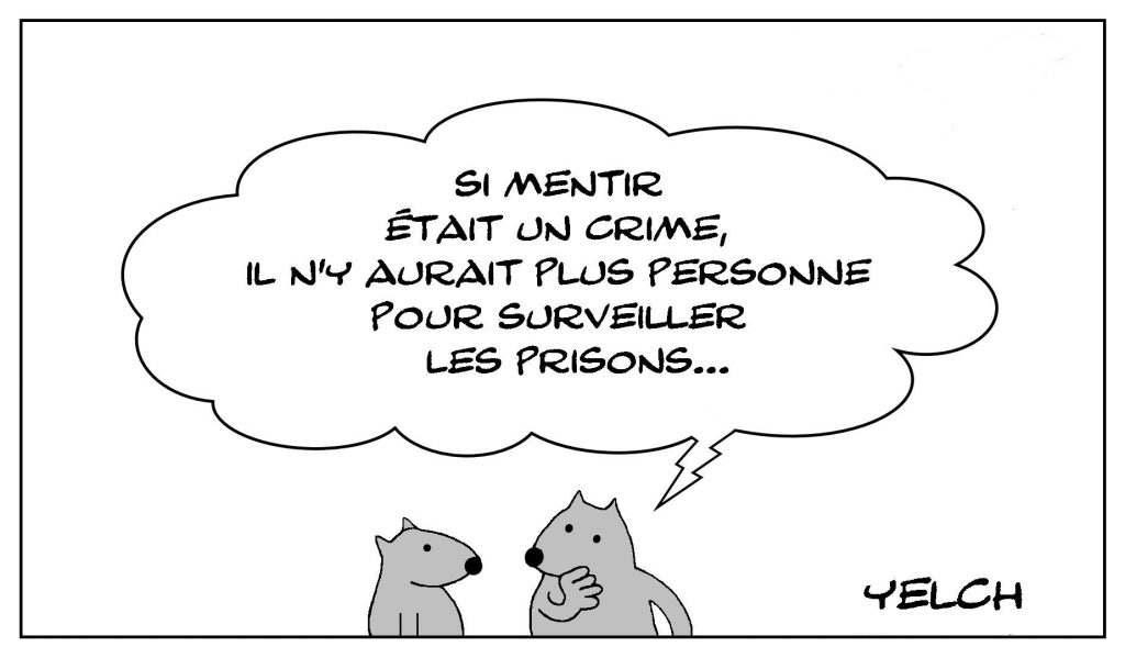 image drôle philosophie pensée dessin humour crime mensonge