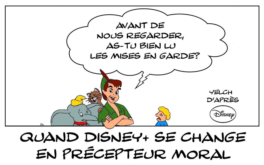 dessins humour censure Disney+ image drôle Peter Pan Dumbo Aristochats