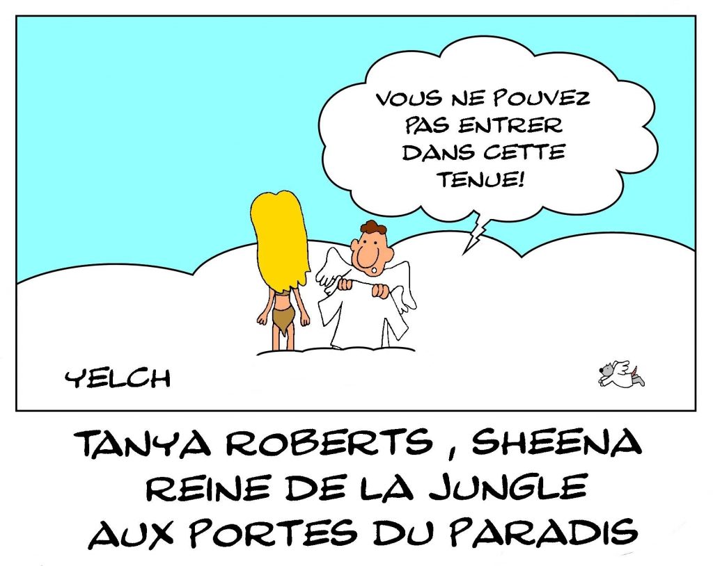 image drôle Tanya Roberts dessin humour Sheena James Bond