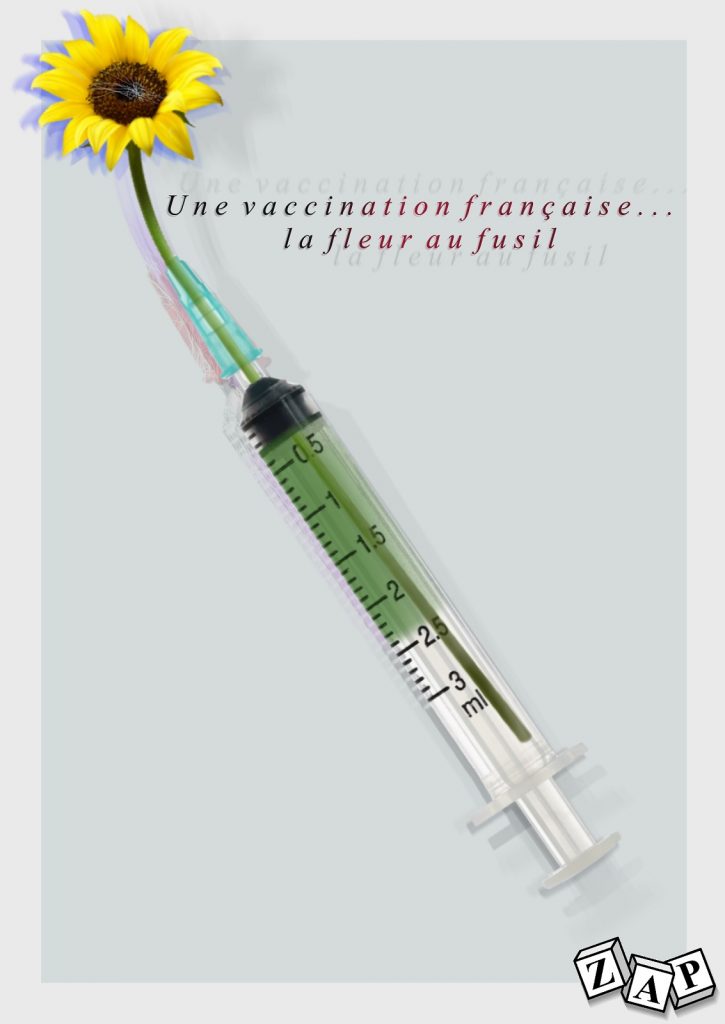 dessin presse humour coronavirus covid-19 image drôle vaccin anti-covid vaccination française