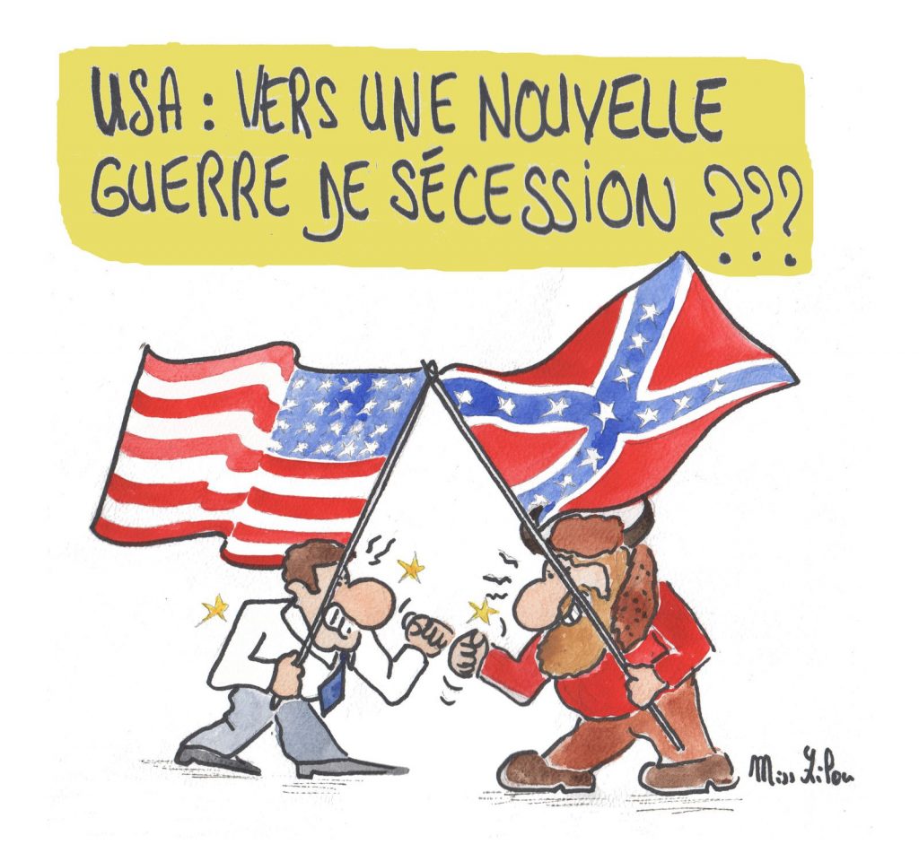 dessin presse humour Donald Trump États-Unis image drôle invasion Capitole sécession