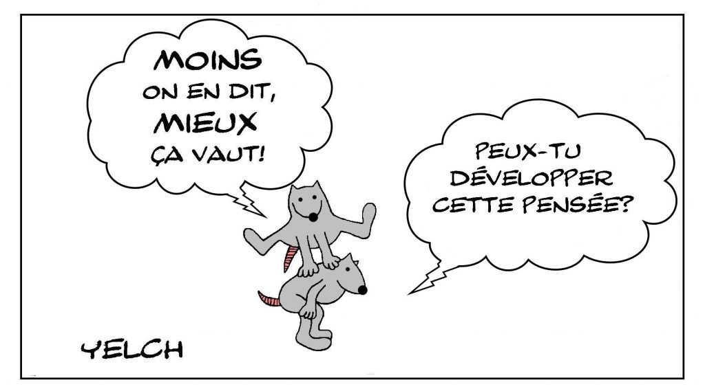 image drôle philosophie pensée dessin humour langage parole