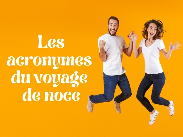 humour, blague sur les voyages de noce, blague sur les jeunes mariés, blague sur la sexualité, blague sur les cartes postales, blague sur les acronymes, blague sur la sodomie