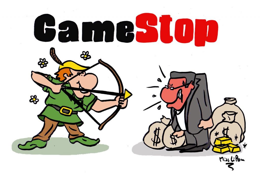 dessin presse humour finance spéculation image drôle affaire GameStop