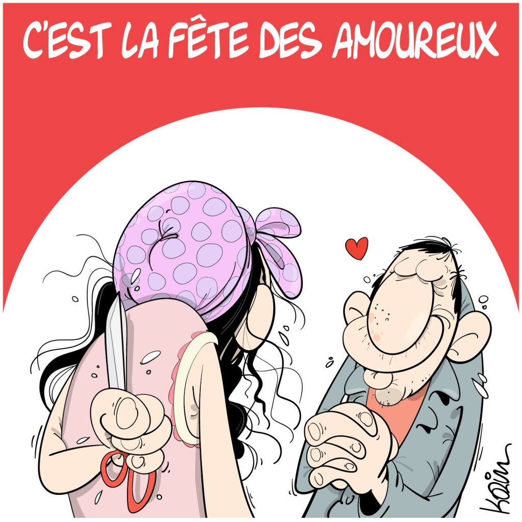 dessin presse humour saint valentin image drôle fête des amoureux