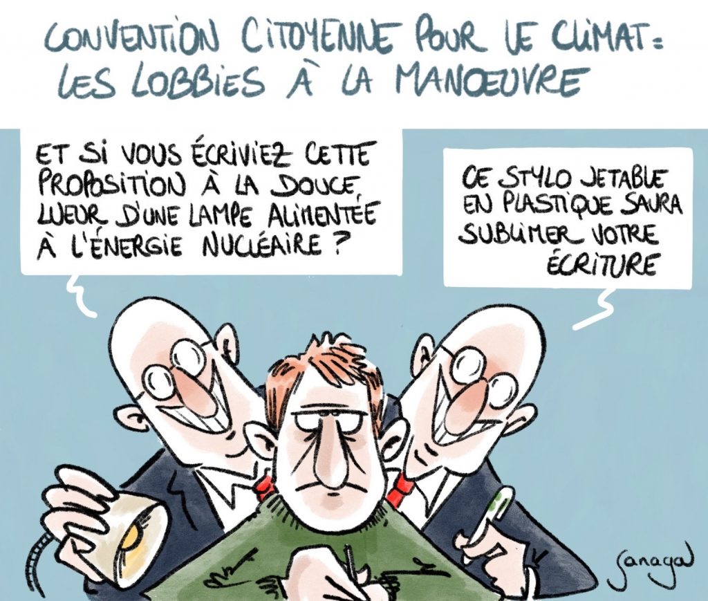 dessin presse humour convention citoyenne climat image drôle écologie lobbys climat