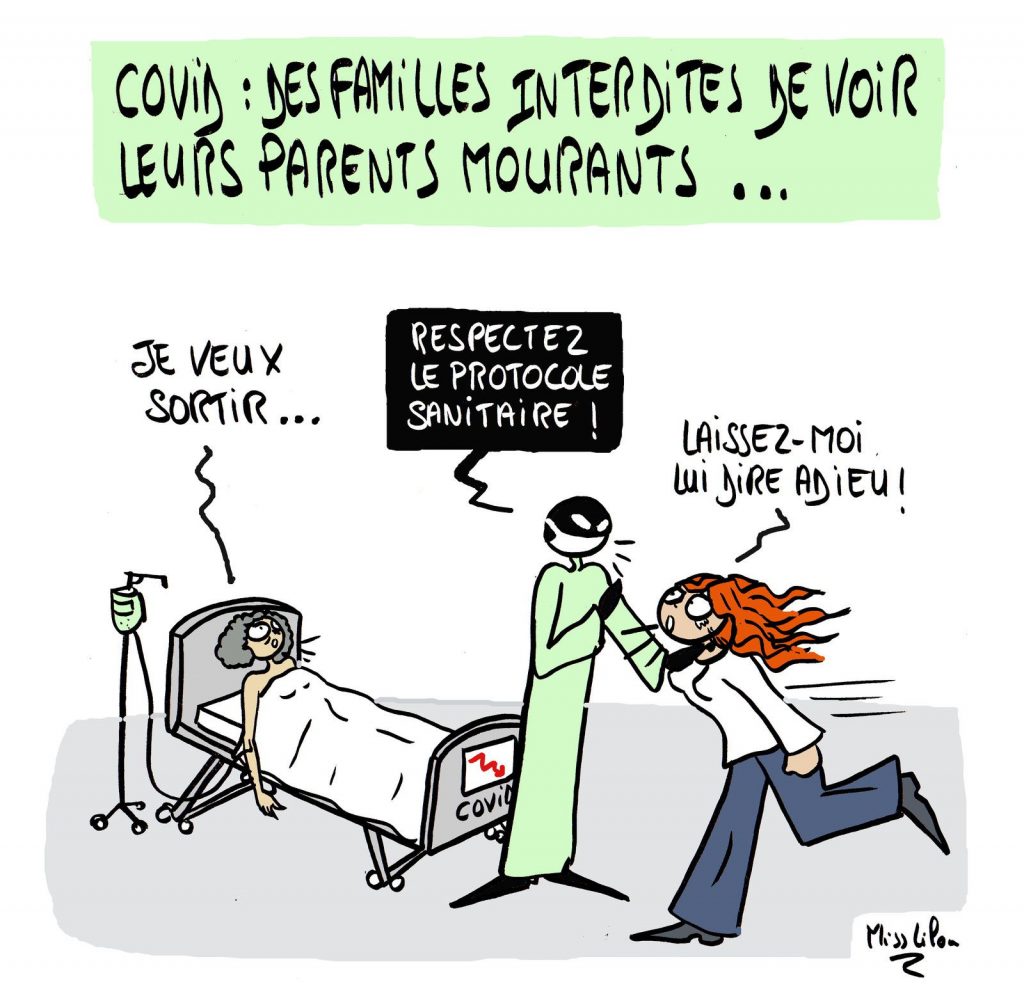 dessin presse humour coronavirus covid-19 image drôle protocole sanitaire famille