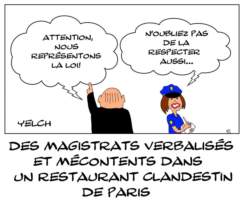 dessins humour coronavirus restaurants image drôle magistrats respect loi