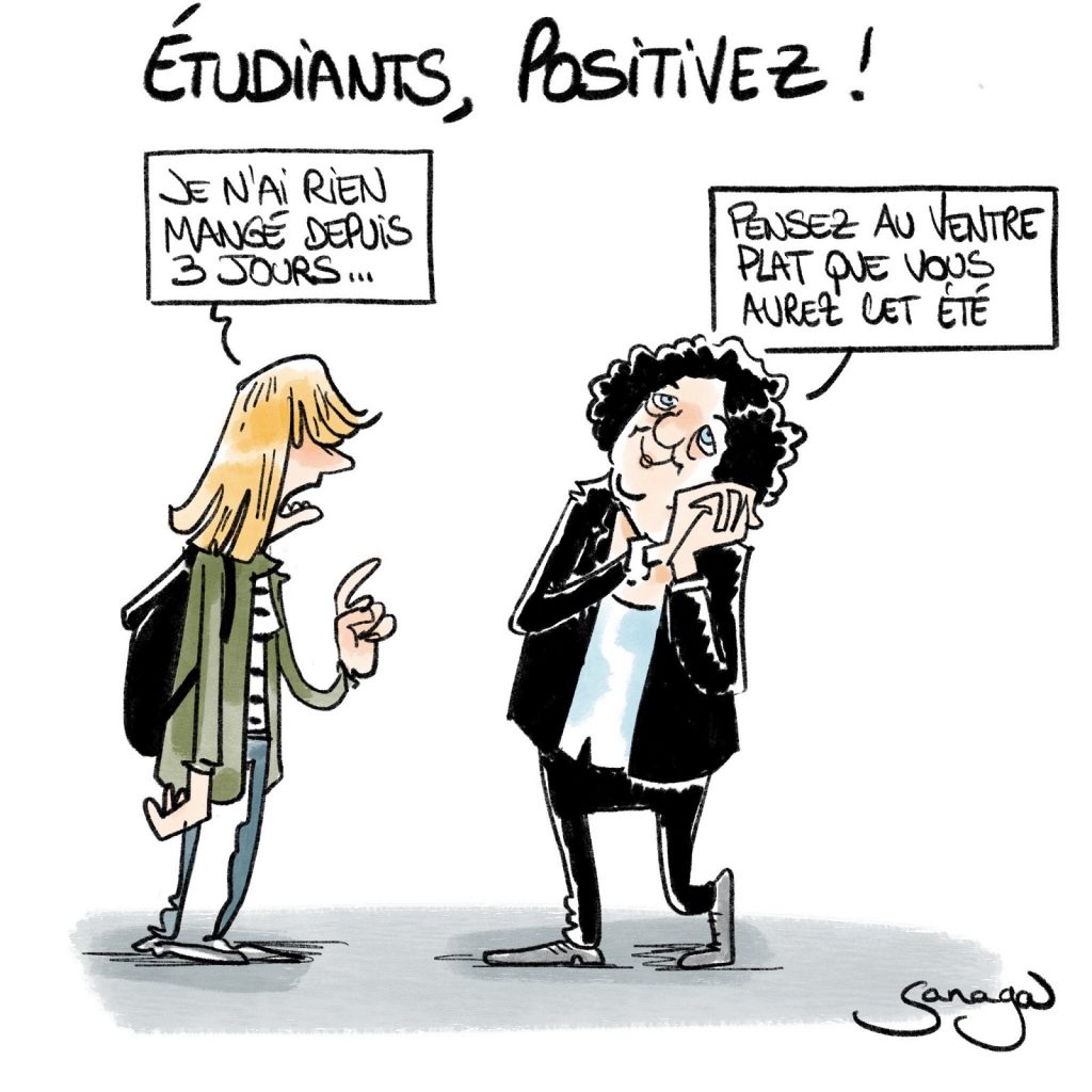 dessin presse humour Frédérique Vidal image drôle étudiants positivisme