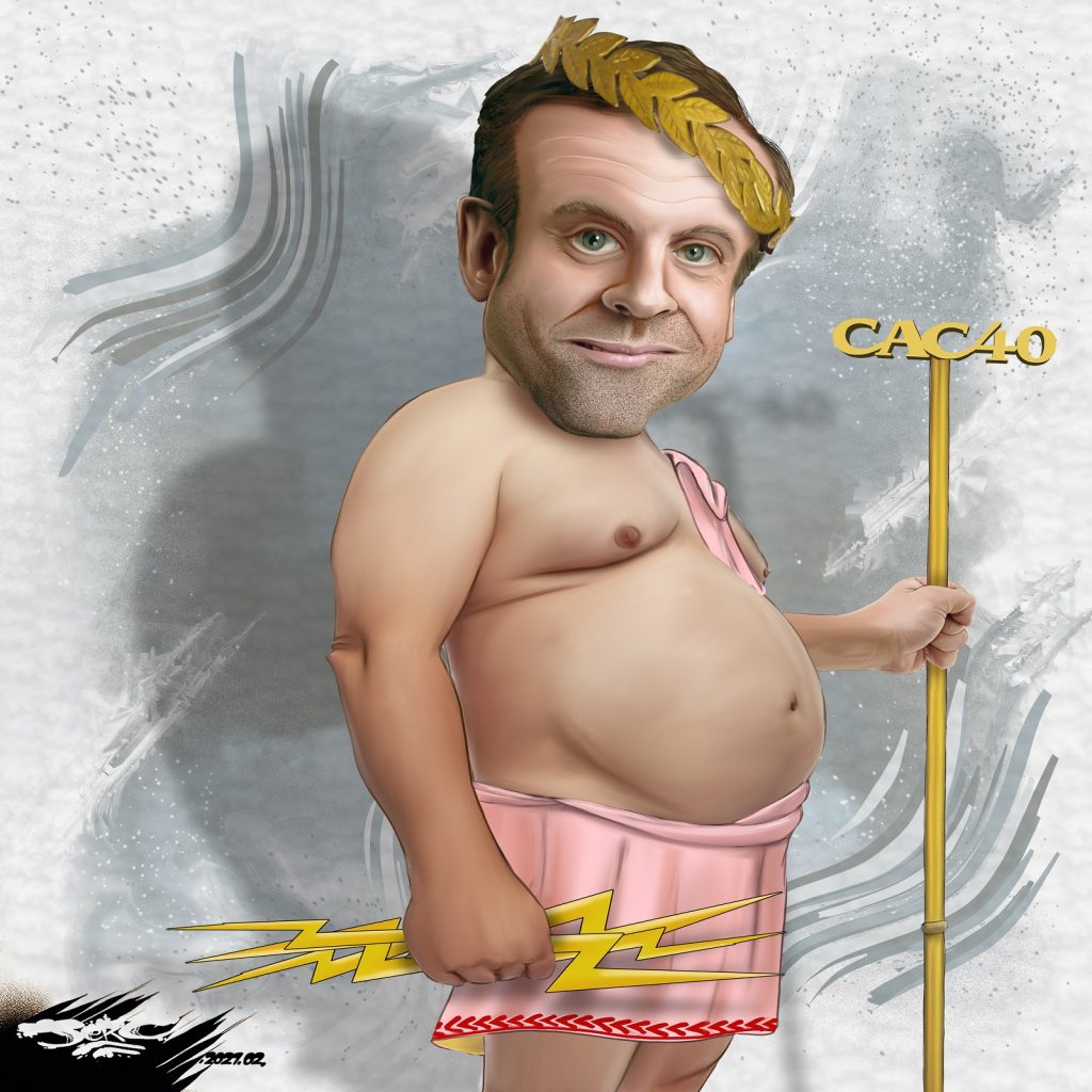 dessin presse humour Emmanuel Macron image drôle prise poids