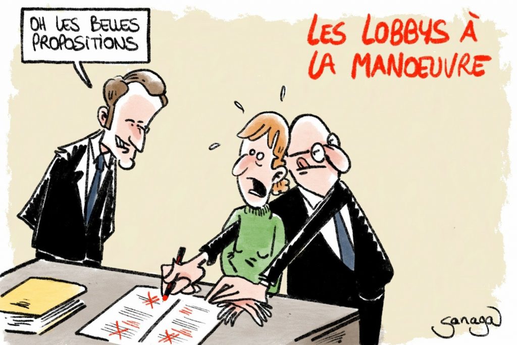 dessin presse humour Emmanuel Macron image drôle écologie lobbys climat