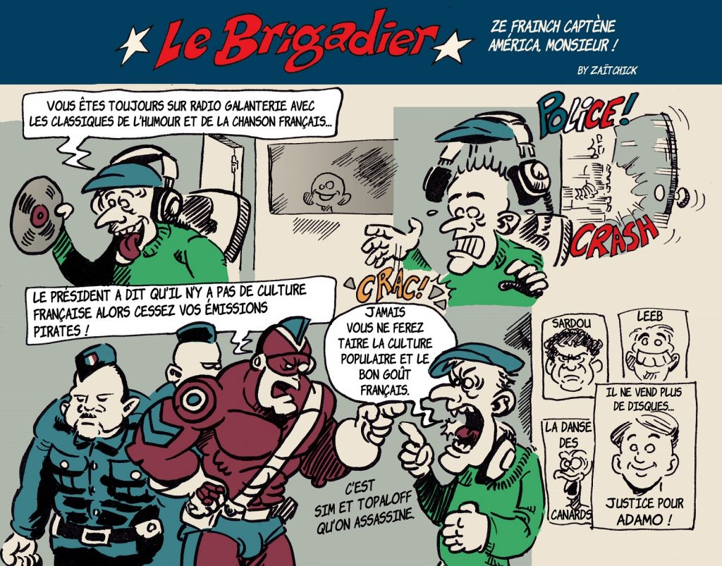 image drôle Le Brigadier dessin humour Emmanuel Macron culture française